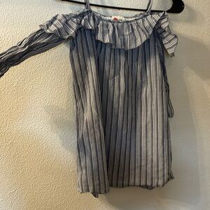 Kiddo by Katie striped cold shoulder dress size 8
